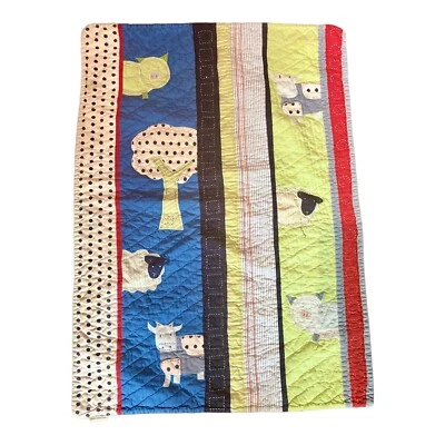 Pottery Barn Kids FARMPATCH Cuna COLCHA Niños Pequeños Animales de Granja Foto 1 de 3