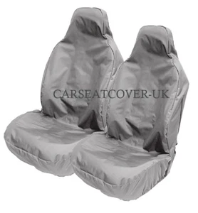 For Toyota Hiace - Heavy Duty Grey Waterproof Van Seat Covers - 2 x Fronts - Picture 1 of 2