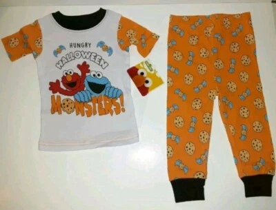 Juego de pijama Sesame Street Hungry Halloween Monsters 18 meses. Nuevo.  Foto 1 de 3