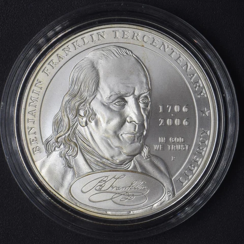 2006P Mint State Frank Founding Father Commemorative Silver Dollar $1 COINGIANTS Cover