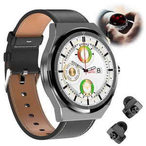 Bluetooth Smart Watch Earphone 2 in 1 Wristwatch Wireless Headset Mini Earbuds - Picture 1 of 16