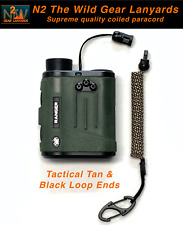 N2 The Wild Gear Lanyards Tactical Tan & Black Coiled Paracord Lanyard Tether  