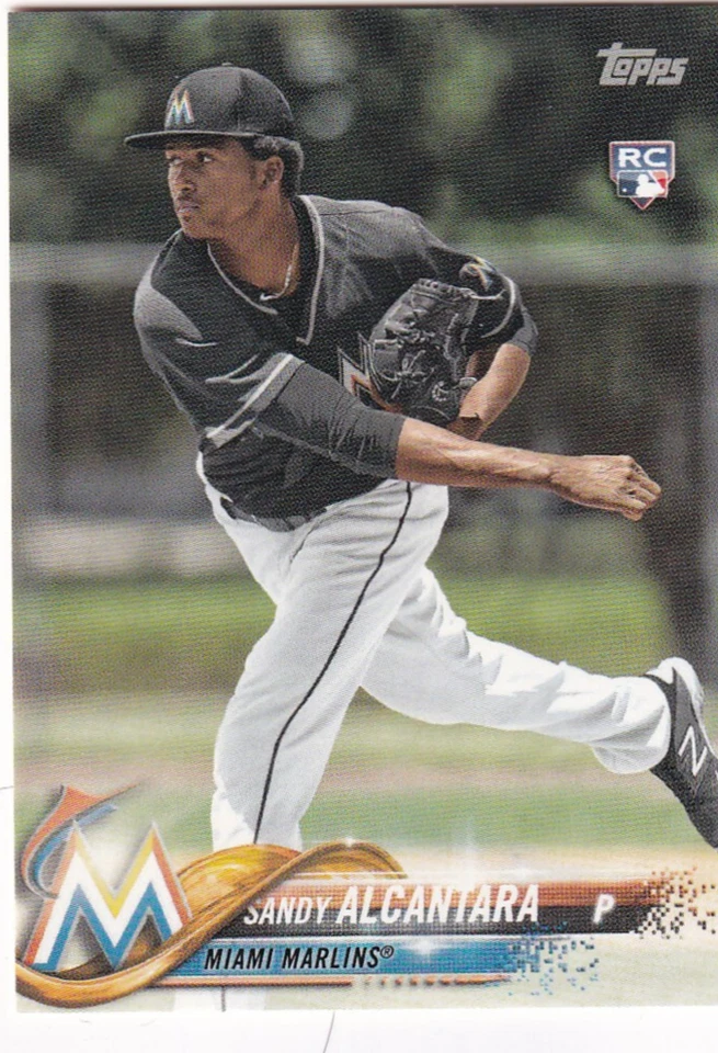 2018 Topps Mini Sandy Alcantara card #594.  nrmt-mt - Image 1 of 1