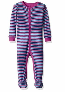 Petit Lem Baby Boys' Footie, Cat Emoji Purple Stripe, 6M - Picture 1 of 2