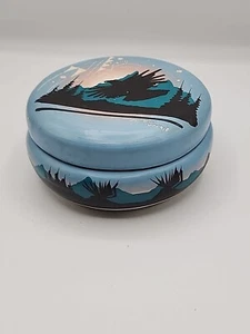 Hozoni Native American Pottery Trinket Box - EAGLE. *SIGNED* - Picture 1 of 6