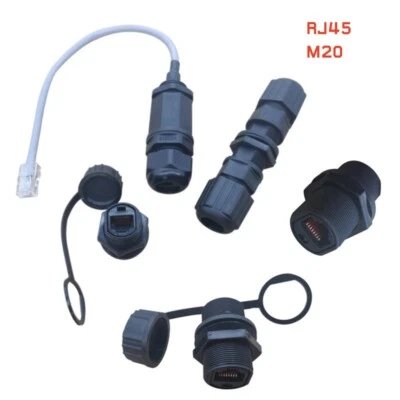 Various Type RJ45 Module Socket Female Signal Connector M20 Panel Mount Network - Image 1 of 3