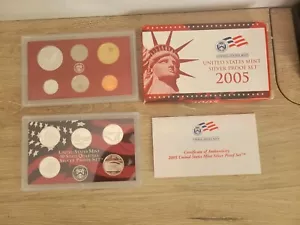 2005 Silver Proof Set U.S. Mint Original Government Packaging OGP COA - Picture 1 of 2