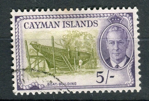 Cayman Islands KGVI 1950 5s SG146 fine used Cover