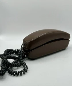 Vintage Western Electric ATT Trimline Chocolate Brown Corded TouchTone Phone - Picture 1 of 4