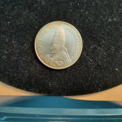 Ciudad del Vaticano 1975 medalla cristiana de plata Papa Pablo VI con puerta de los Santos #2A Foto 1 de 2