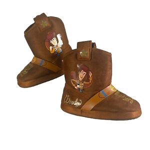 Toy Story Woody cowboy Toddler Boys Boot Slipper No Slip bottom size 9/10 Disney