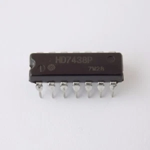 1x HD7438P Quad 2-Input NAND Buffer With Open Collector Outputs DIP-14 7438 - Picture 1 of 3