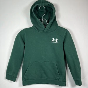 UA Under Armour Pullover Hoodie Sweatshirt Boys Youth Small YS Green Pocket.   R - Picture 1 of 9
