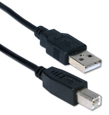 5 FT USB 2.0 A-male to B-male Printer Cable Black HP Epson Brother Dell Canon