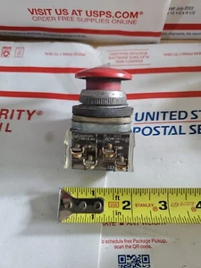 Allen Bradley 800T-D6 RED Mushroom Head Push Button 800TD6 Ser A USED, U4 - Picture 1 of 19