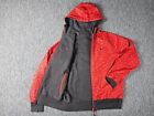 Rare Nike Reversable Jacket Mans Size M Full Zip Windbraker Hoodie 90S Red Gray