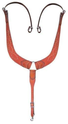 Showman Argentina Cow Leather Barbwire Tooled Leather Pulling Collar - Image 1 of 1