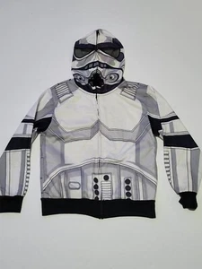 (#C)Star Wars Full Zip Storm Trooper Hoodie Size Kids Small White / Gray / Black - Picture 1 of 5