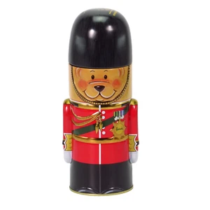 Harrods Metal Coin Bank Tin Bear Guardsman British Teddy Soldier Money Box Empty - Picture 1 of 23