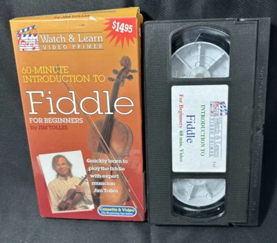 Introduction to Fiddle for Beginners Jim Tolles Watch & Learn 60 Minute VHS - Image 1 of 2