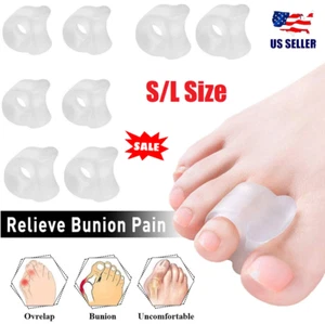 4Pcs Bunion Corrector Silicone Toe Separator Straightener orthopedic Toes Spacer - Picture 1 of 16