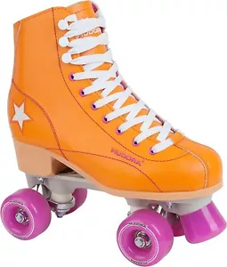 HUDORA Kinder Größe 36 Rollschuhe Disco Roller Mädchen orange lila Jungen - Bild 1 von 2
