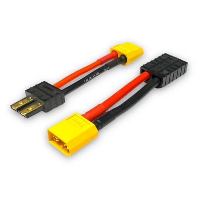 ✅ 2x Adapter SET XT60 auf TRX Stecker Buchse Male Female Lipo Akku RC ✅ - Bild 1 von 4
