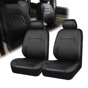 For 1996-2004 Mercedes-Benz Slk Class 2 Front Seat Covers PU Leather Cushion Pad - Picture 1 of 14