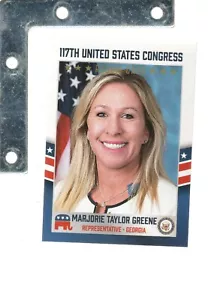 Tarjetas fascinantes 2021 Congreso de los Estados Unidos 228 Marjorie Taylor Greene GOP GEORGIA NOVATA - Imagen 1 de 2