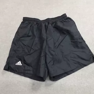 Vintage Adidas Shorts Large Black Soccer Unlined Nylon 5" in Old Stock NEW - Picture 1 of 12