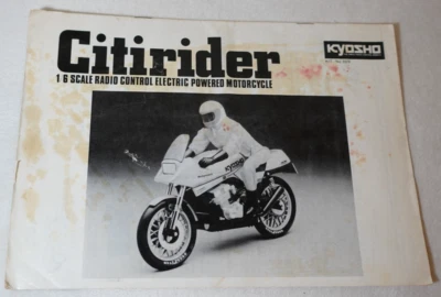Citirider Kyosho 1/6 Scale RC Electric Powered Motorcycle Instruction Manual - Image 1 of 4