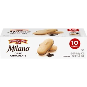 Pepperidge Farm Milano Cookies, Dark Chocolate, 10 Packs, 2 Cookies per Pack - Picture 1 of 3