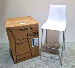 Sgabello dea h.80 italienischer Design Barhocker Hocker weiß kratzfest - Bild 1 von 8