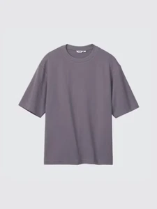 Uniqlo U AIRism Cotton Oversized T-Shirt Purple Large - Picture 1 of 2