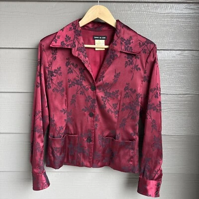 Chaqueta Esprit Vintage Mujer Talla 6 Rojo Floral Blazer Cachicho Hada Grunge Foto 1 de 4