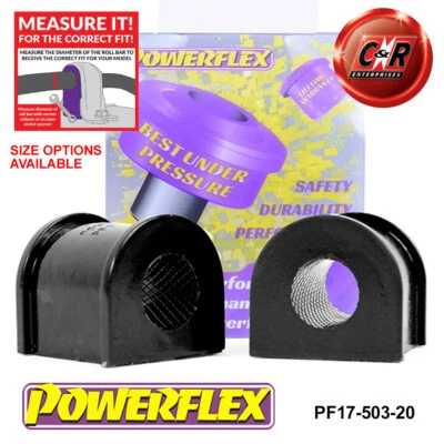 Bujes de barra antivuelco traseros Powerflex 20 mm para Maserati Merak (72-83) PF17-503-20 - Imagen 1 de 4