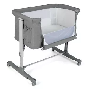 3-in-1 Baby Bedside Bassinet Crib Height-adjustable Infant Newborn Cot Bed - Picture 1 of 10