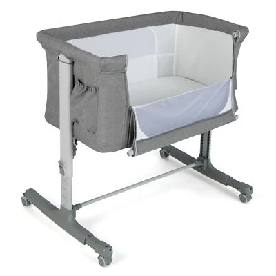 3-in-1 Baby Bedside Bassinet Crib Height-adjustable Infant Newborn Cot Bed - Image 1 of 4