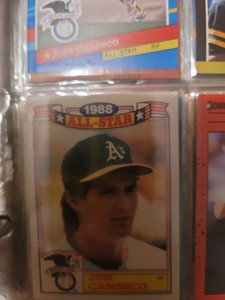 1989 TOPPS ALL STAR GLOSSY JOSE CANSECO #6 of 22