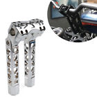 10.5" Pullback Handlebar Risers Clamps For Harley Dyna Softail Sportster 1'' Bar