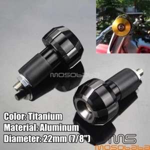 For Honda Suzuki Yamaha BMW Ducati Titanium 7/8" Diameter Handle Grips Bar Ends - Imagen 1 de 6