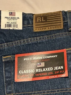 Ralph Lauren Hombres Polo Jeans Co. Nuevo De Colección Y2K Suelto Calce Relajado Talla 33x32 Foto 1 de 4