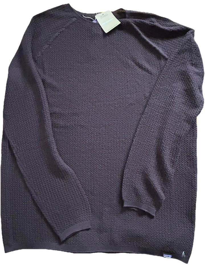 Patagonia Мужская Шерсть Мериноса Капилен Воздух Круглый Воротник Флисовое Основание Слой XXL Слива Новый с Ярлыками - Изображение 1 из 4