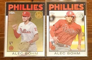Alec Bohm 2021 Topps 35th Anniv. 86' Insert w/Chrome Rookie Lot x2 Phillies - Picture 1 of 2