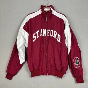 Majestic Stanford Cardinal Herren Größe M isolierte Wetter Bomberjacke NCAA Vintage - Bild 1 von 8