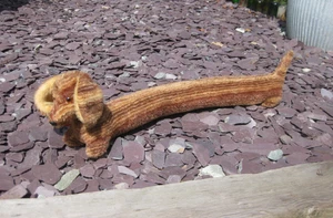 Vintage Dachshund Sausage Dog Plush Draught Excluder ~ Ajena France - Picture 1 of 15