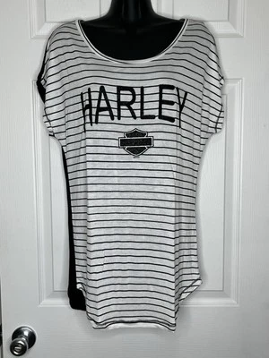 Harley Davidson женщин SZ M верхний футболка туника El Paso TX коротким рукавом бисером новый с Ярлыками - Изображение 1 из 4