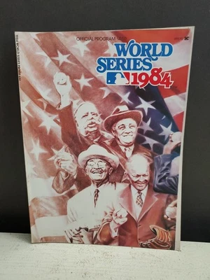 1984 World Series Program Detroit Tigers vs San Diego Padres Rare Game 5 Scored - Image 1 of 4