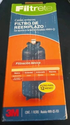 (1) Filtro de repuesto de agua para toda la casa 3M Filtrete 4WH-QS-F01 para serie 4WH-Q Foto 1 de 2