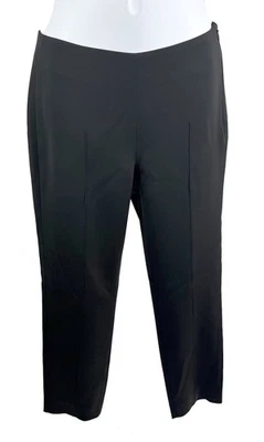 Pantalones cortos para mujer Akris negros elásticos de seda pierna recta talla 2 Foto 1 de 4